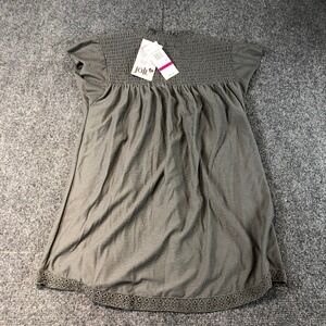Jolt Women's XS Smocked Bodice Knit Dress Spice Gray Casual Everyday
